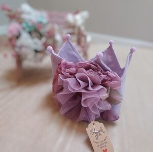 Purple Floral Kids Hair Crown